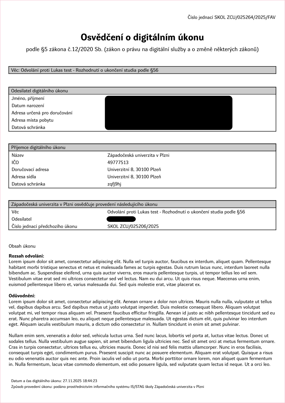 Osvědčení o digitálním úkonu