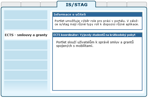 Rozložení portletů aplikace na portálové stránce