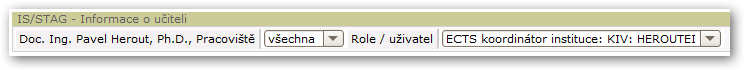Výběr role