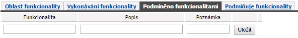 Podminenosti funkcionality