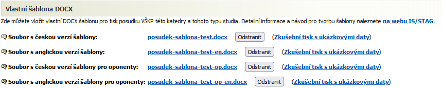 Preview vlastní šablony .docx, smazání