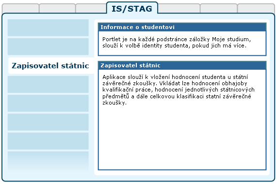 Rozložení portletů aplikace na portálové stránce