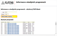 Seznam studijních programů na web? Rovnou ze STAGu!